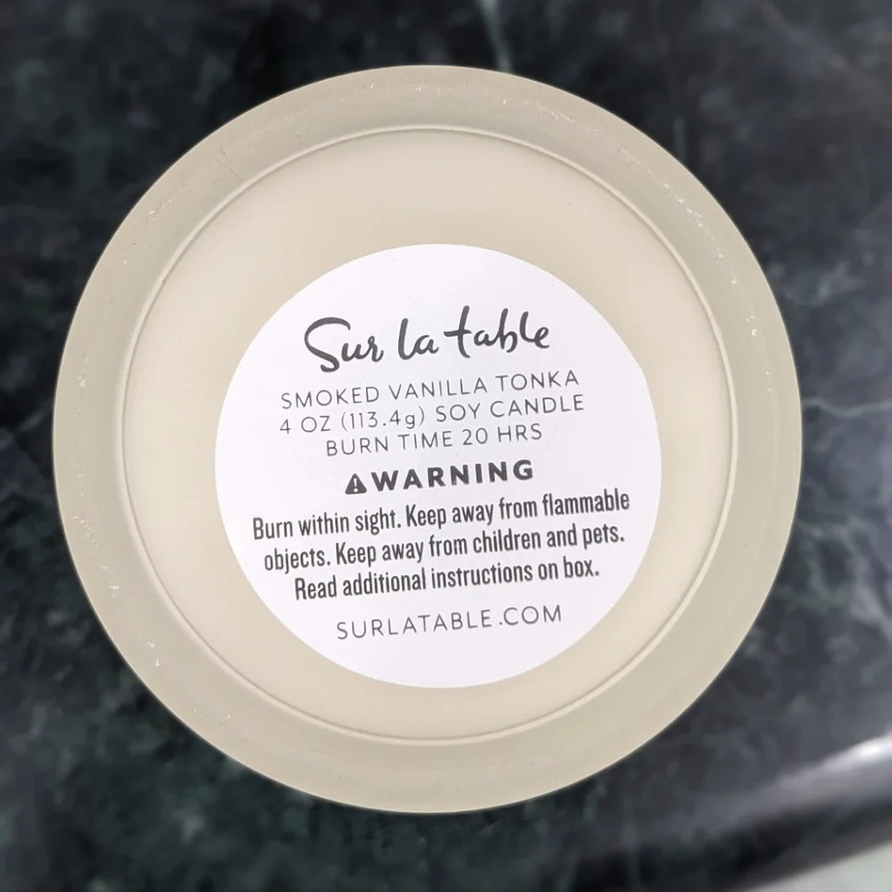 Sur La Table Smoked Vanilla Tonka Candle